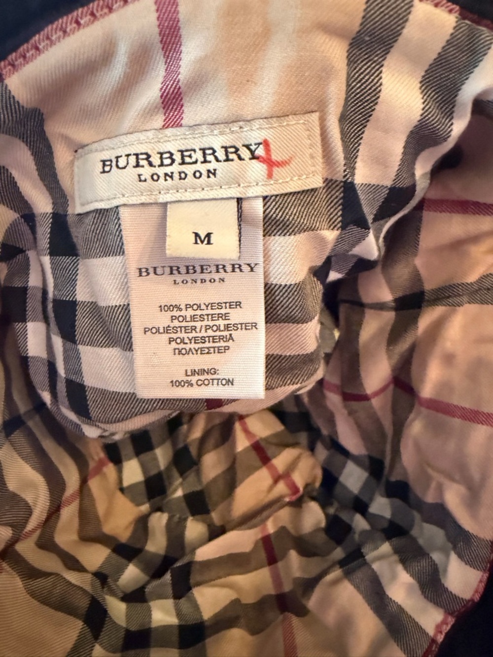 Burberry Panama Bucket Hat Nova Black Quilted Medium - Picture 9 of 10